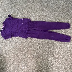 purple scrub set